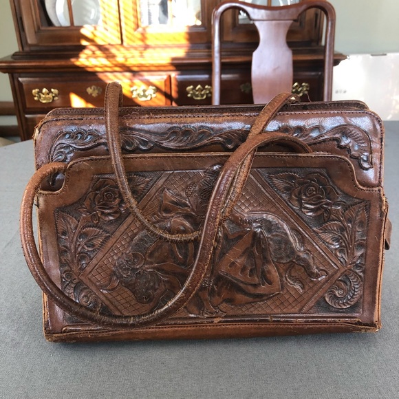 Handbags - Vintage Matador Tooled Handbag
